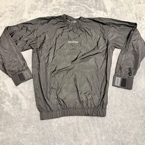 BOXRAW Sauna Sweat Suit Jacket Top Long Sleeve Black Size M Lightweight